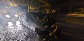 Seyir Halindeki Otomobilde Yangın Çıktı