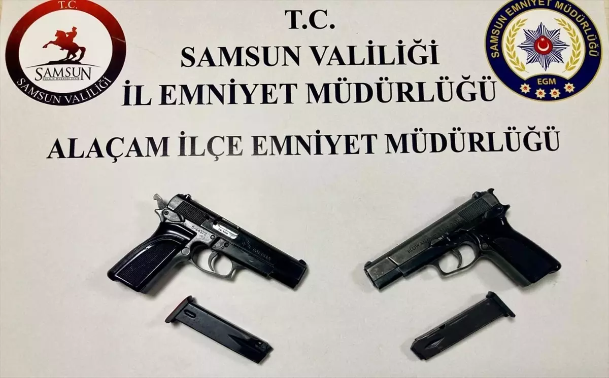 Samsun'da Kurusıkı Tabanca Ele Geçirildi