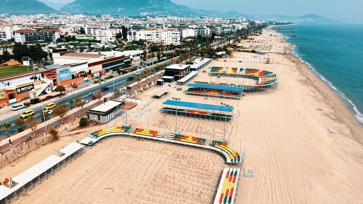 Antalya'da Avrupa Plaj Hentbolu Şampiyonaları İçin Hazırlıklar Devam Ediyor