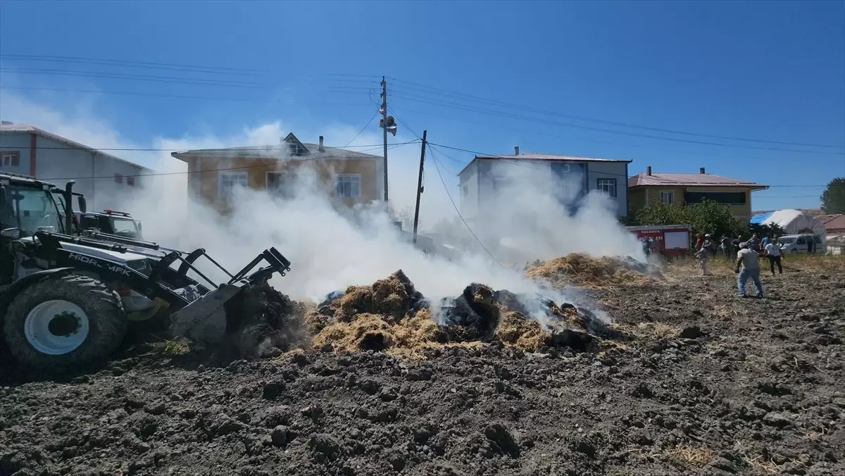 Amasya'da Samanlık Yangını: 20 Ton Saman Yandı