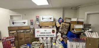 Ankara'da Durdurulan Tırda 7 Milyon Liralık Kaçak Tütün ve Elektronik Aletler Ele Geçirildi