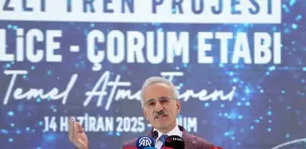 Ankara-Kırıkkale-Çorum-Samsun Hızlı Demiryolu Projesi'nde 'Delice-Çorum' etabının temeli atıldı