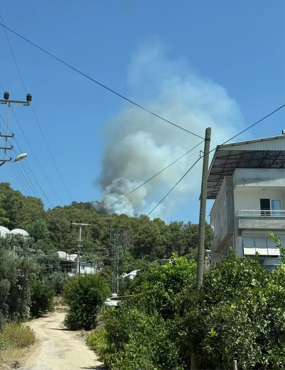 Kumluca'da Orman Yangını Kontrol Altına Alınmaya Çalışılıyor