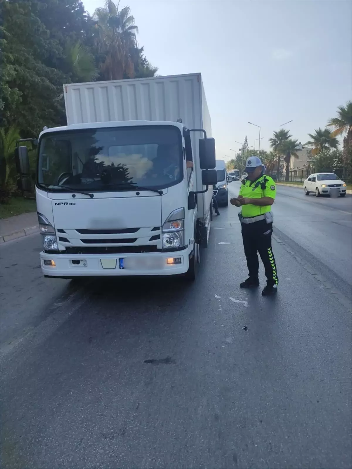 Antalya'da Helikopter ve Dron Destekli Trafik Denetimi
