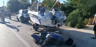Antalya'da Motosiklet-Kiralanan Bot Kazası: 2 Yaralı