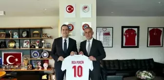 Antalyaspor Başkanı Rıza Perçin, TFF Başkanı Hacıosmanoğlu'nu Ziyaret Etti