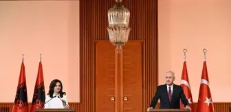 Arnavutluk Meclis Başkanı Spiropali, TBMM Başkanı Kurtulmuş ile ortak basın toplantısında konuştu Açıklaması
