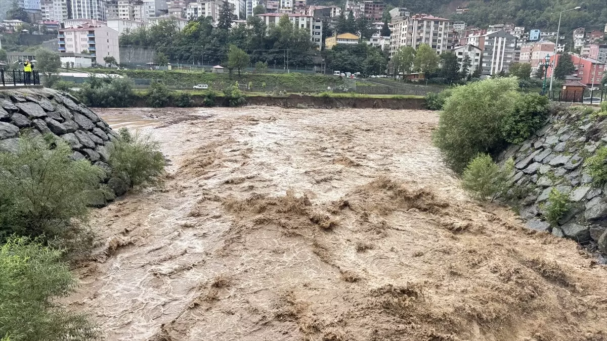 Artvin'de Sağanak Nedeniyle Taşkın ve Heyelanlar Meydana Geldi