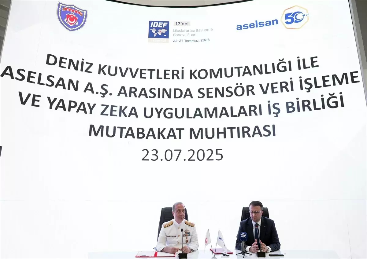 ASELSAN ve Deniz Kuvvetleri, IDEF 2025'te Yapay Zeka İşbirliği Anlaşması İmzaladı
