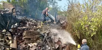 Sinop'un Ayancık ilçesinde ahşap evde yangın