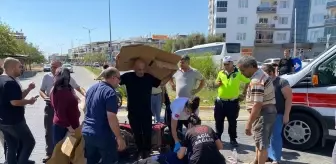 Nazilli'de Trafik Kazası: Yaralı Kadın Güneşten Korundu