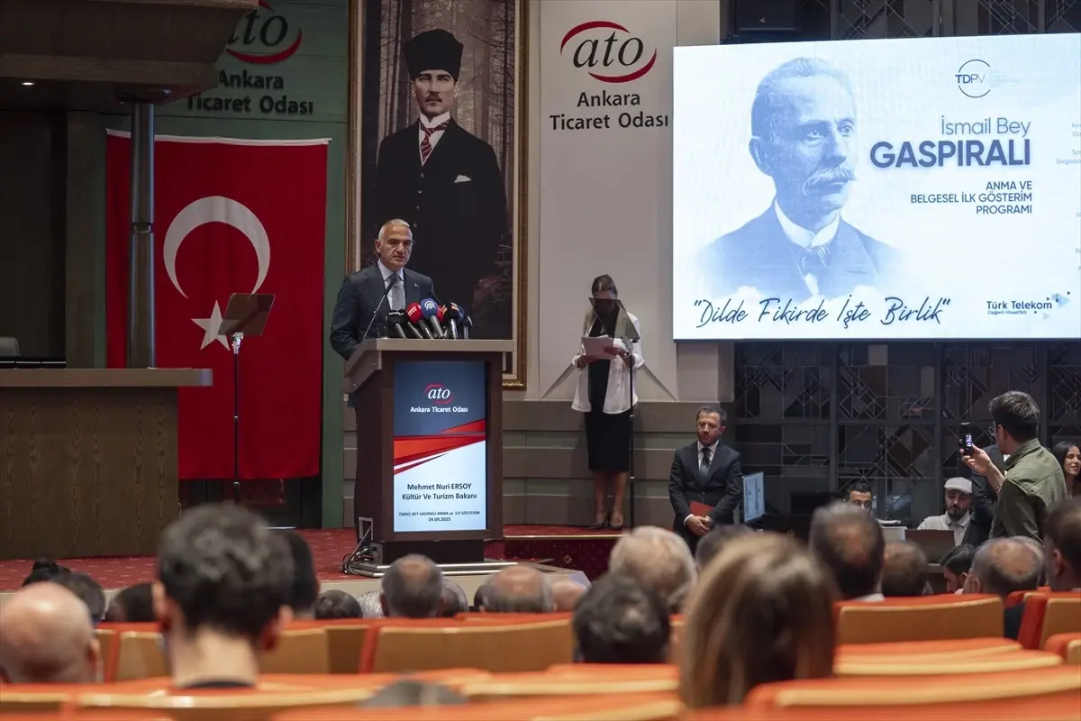 Bakan Ersoy 'İsmail Gaspıralı Anma ve Belgesel İlk Gösterim Programı'na katıldı Açıklaması