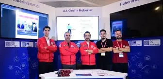 Bakan Kacır ve AA Genel Müdürü Karagöz TEKNOFEST'te Grafik Standını İnceledi