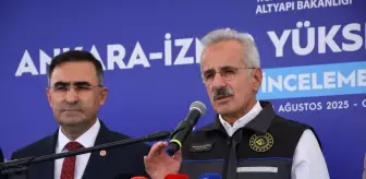 Bakan Uraloğlu, Ankara-İzmir YHT Hattı Sinanpaşa Şantiyesi'nde incelemelerde bulundu Açıklaması