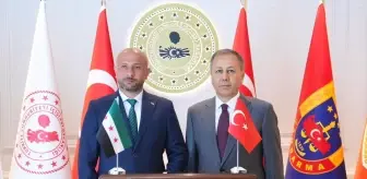 İçişleri Bakanı Ali Yerlikaya, Suriye'li Bakan Raid Salih'i Kabul Etti
