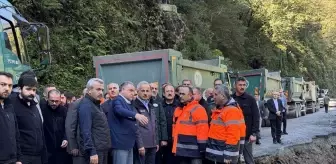 Bakanlar Uraloğlu ve Bak, Afetten Etkilenen Yol Çalışmalarını İnceledi