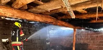 Sındırgı'da Ahırda Yangın Çıktı