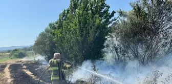Balıkesir'de Yangın 12 Dekar Arpa Tarlasına Zarar Verdi