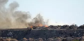 Ayvalık'ta Çöp Depolama Alanında Yangın Çıktı