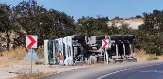 Balıkesir'de Amonyum Nitrat Yüklü Tanker Devrildi