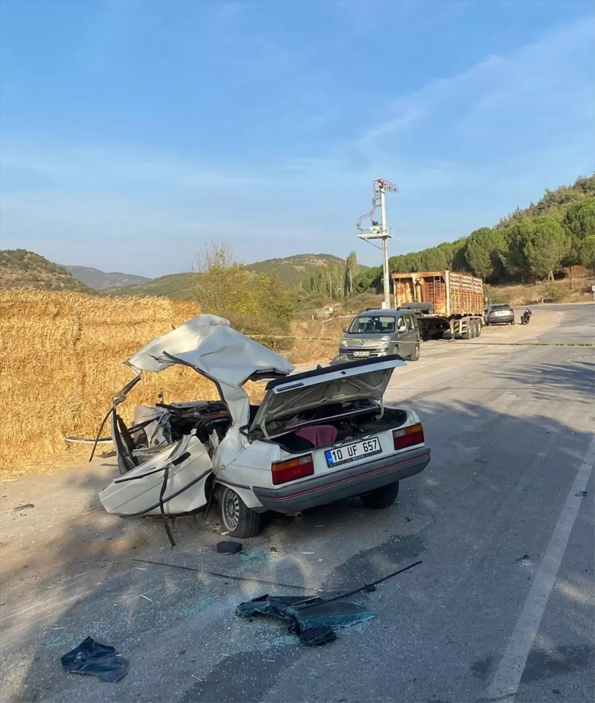 Balıkesir'de Şarampole Devrilen Otomobilin Sürücüsü Hayatını Kaybetti