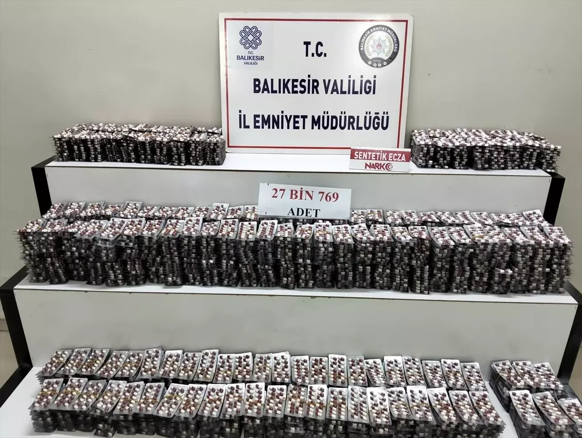 Burhaniye'de Uyuşturucu Operasyonu: 27 Bin Sentetik Hap Ele Geçirildi