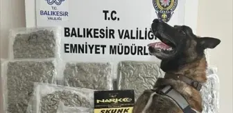 Balıkesir'de Yolcu Otobüsünde 10 Kilo Esrar Ele Geçirildi