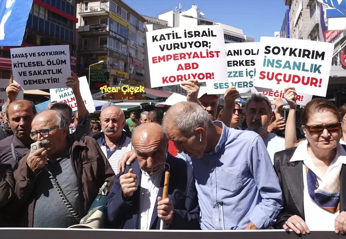 Ankara'da Engelli Derneklerinden Gazze'deki Roaa Abuhelal İçin Destek Eylemi