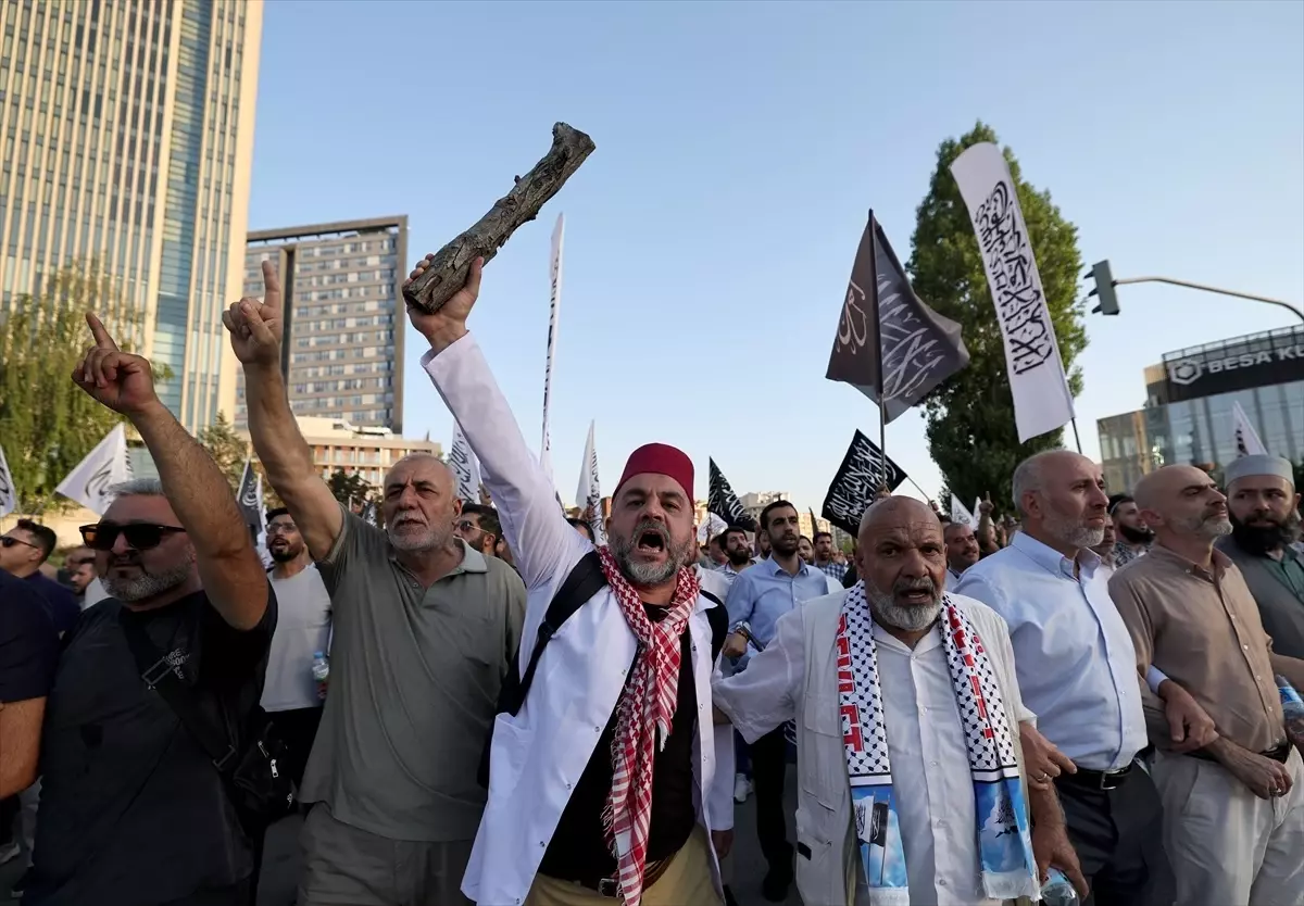 Başkentte İsrail'in Gazze Saldırılarına Karşı Protesto Düzenlendi
