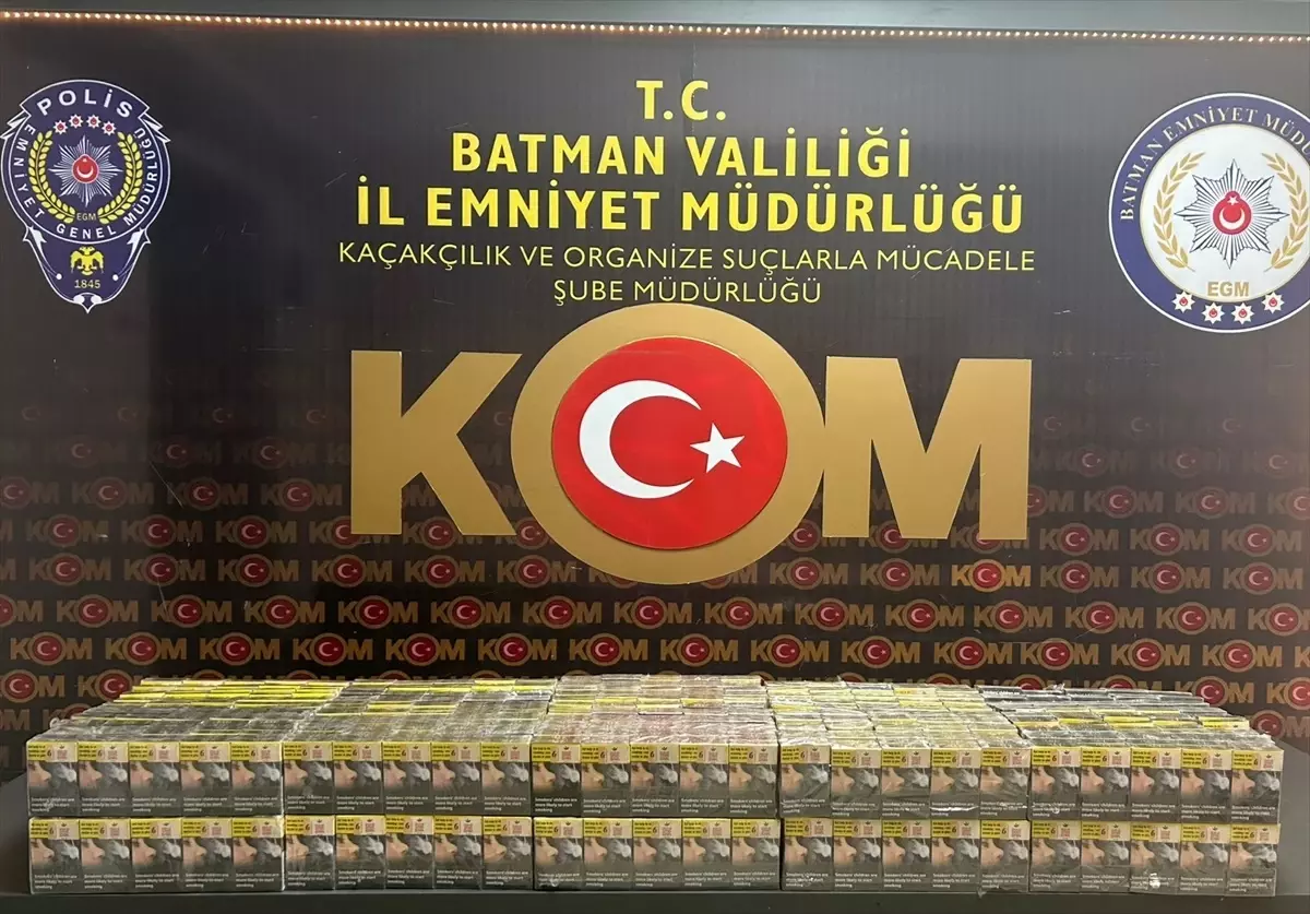 Batman'da 1300 Paket Gümrük Kaçağı Sigara Ele Geçirildi
