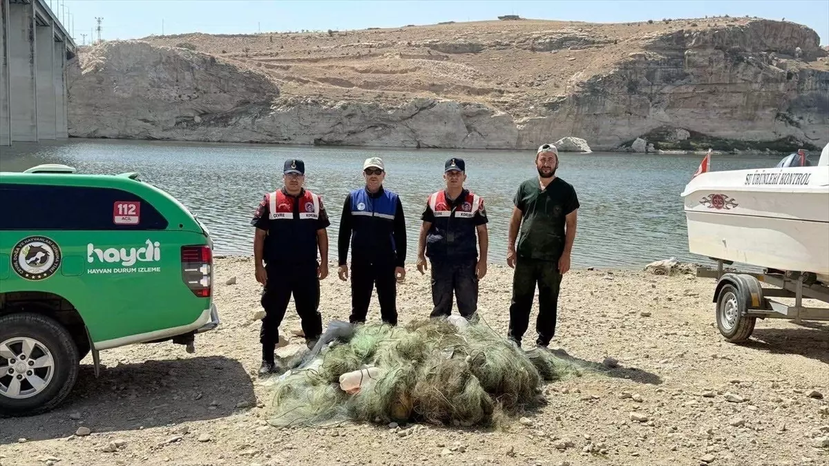 Batman'da Yasa Dışı Balık Avında Hayalet Ağ Ele Geçirildi