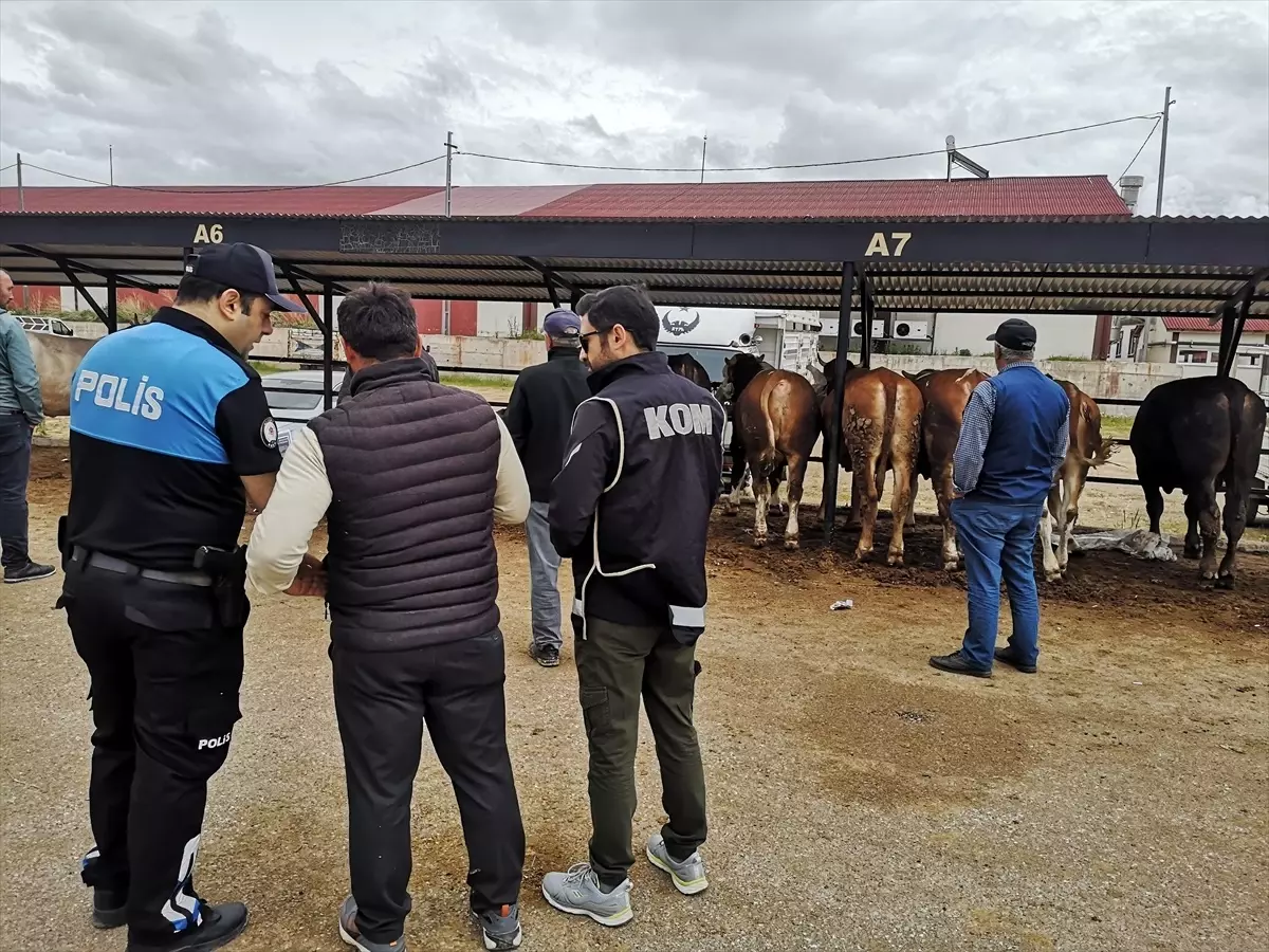 Bayburt'ta Polis Ekipleri Hayvan Pazarında Sahte Para Uyarısı Yaptı