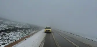 Bayburt'ta Temmuzda Kar Manzarası
