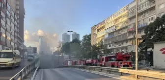 Beşiktaş'ta Özel Halk Otobüsünde Yangın Çıktı