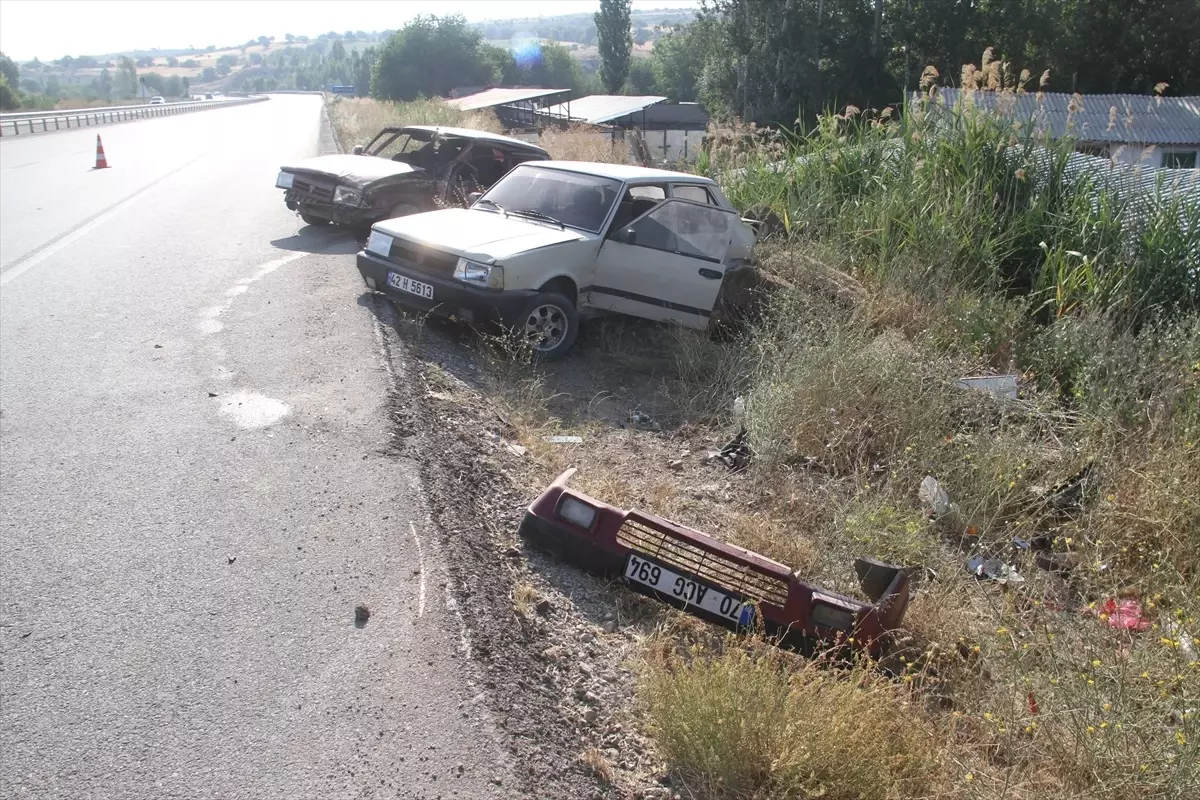 Konya'da Otomobil Kazası: 2 Kişi Yaralandı