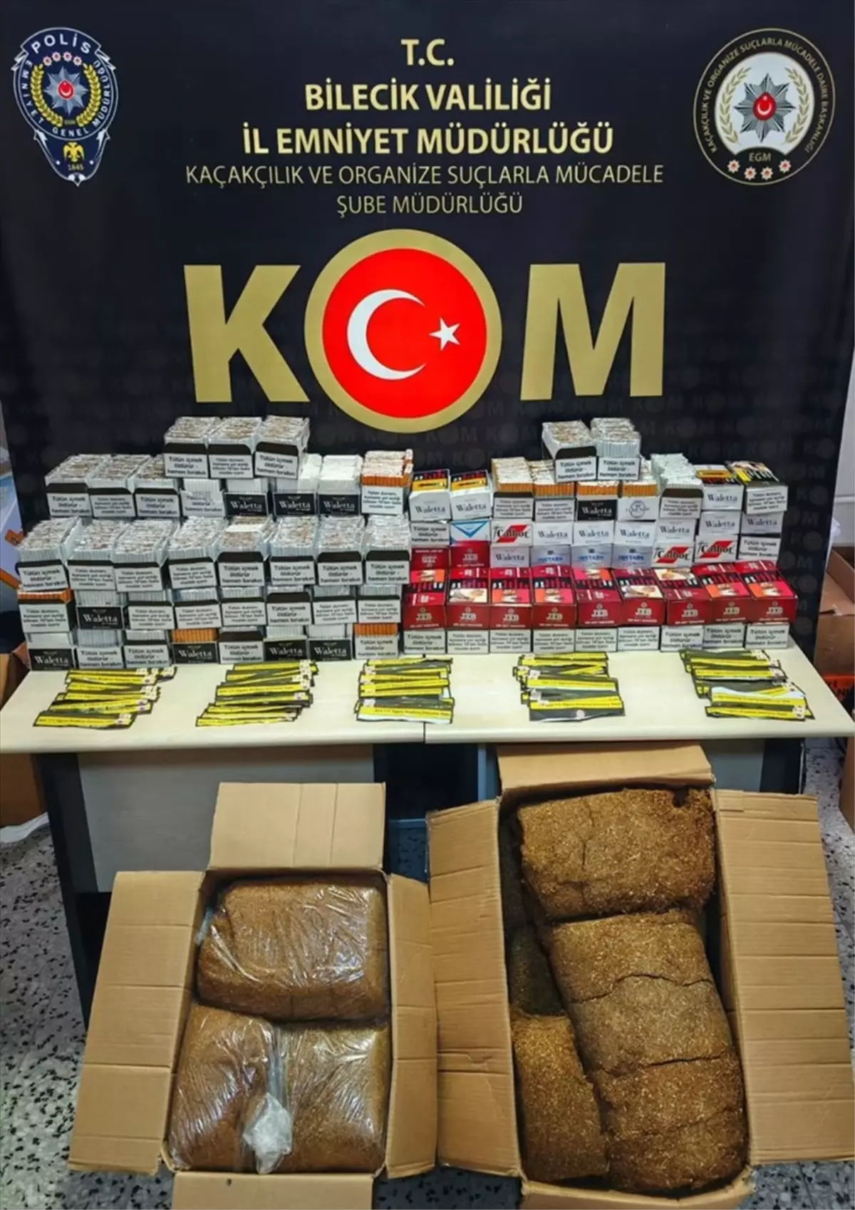 Bilecik'te Gümrük Kaçağı Tütün Operasyonu