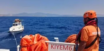 Bodrum'da Sürüklenen Teknedeki 2 Kişi Kurtarıldı
