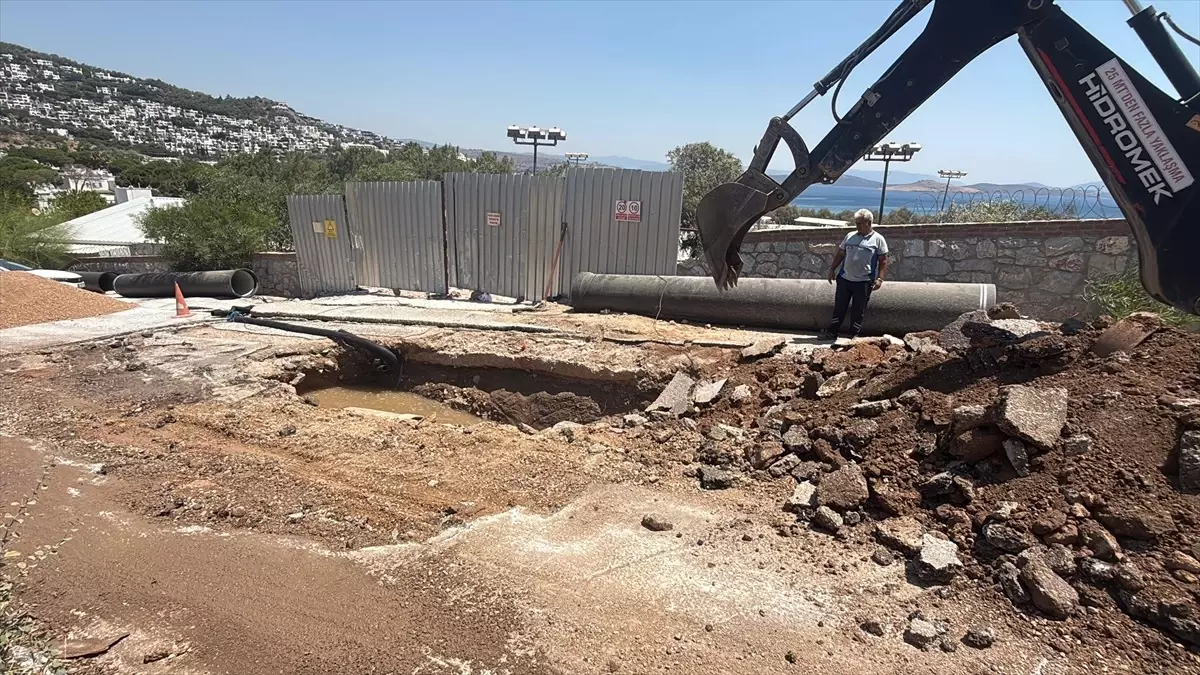Bodrum'da İçme Suyu İsale Hattında Patlama