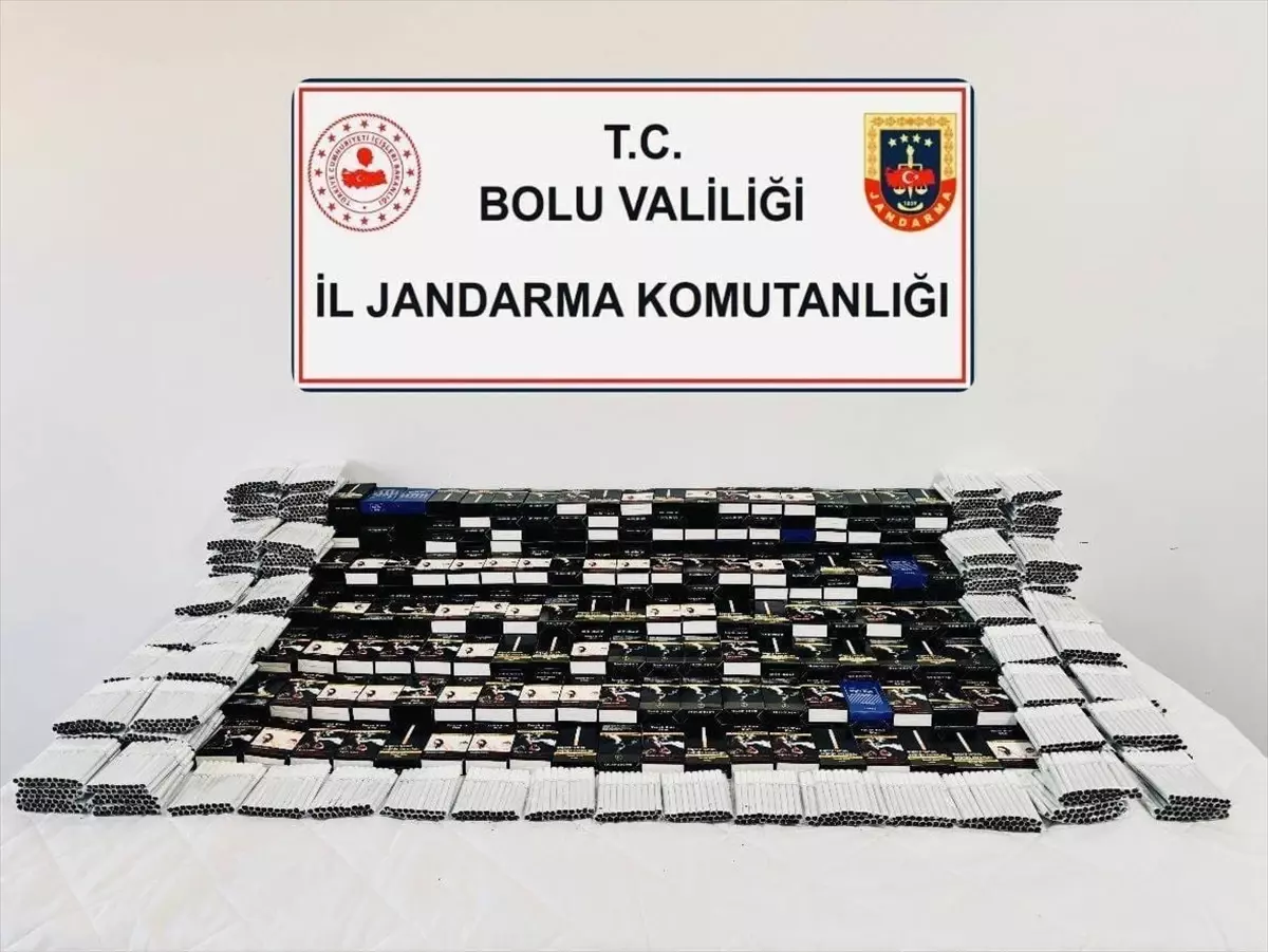Bolu'da 14 Bin 780 Kaçak Makaron ve 1100 Paket Sigara Ele Geçirildi