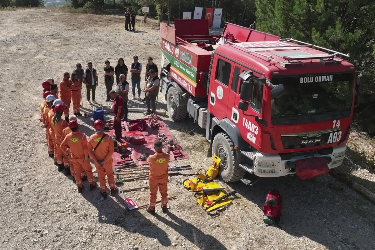 Bolu'da Orman Yangınlarıyla Mücadele Eğitimi Verildi