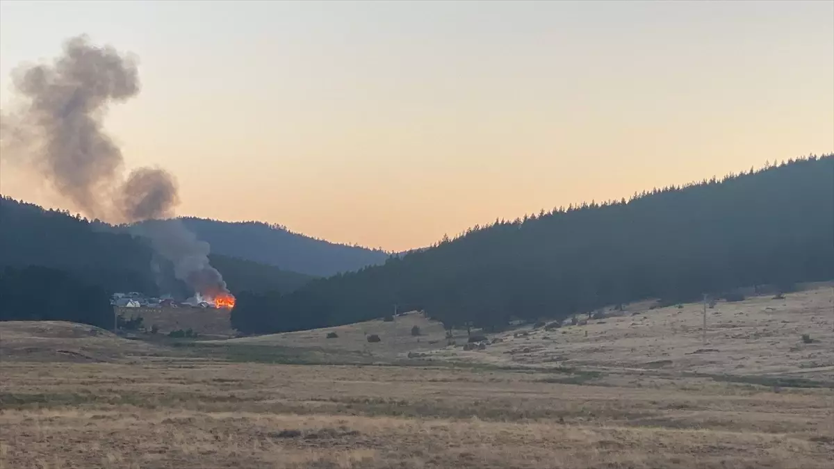 Bolu'da Yaylada Yangın: 2 Ev Kullanılamaz Hale Geldi