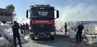 Bolu'da Hurdalıkta Yangın Çıktı