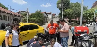 Bolu'da Motosiklet ve Taksi Çarpıştı: Sürücü Yaralandı