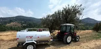 Bolu'da Biçerdöverlere Su Tankerleri Eşlik Ediyor