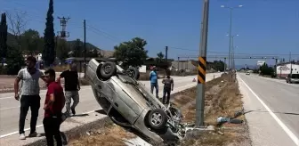 Sinop'ta Otomobil Devrildi, Sürücü Yaralandı