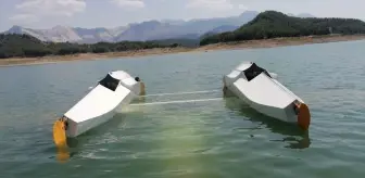 Burdur'da Eğitim Uçağı Barajdan Kurtarıldı