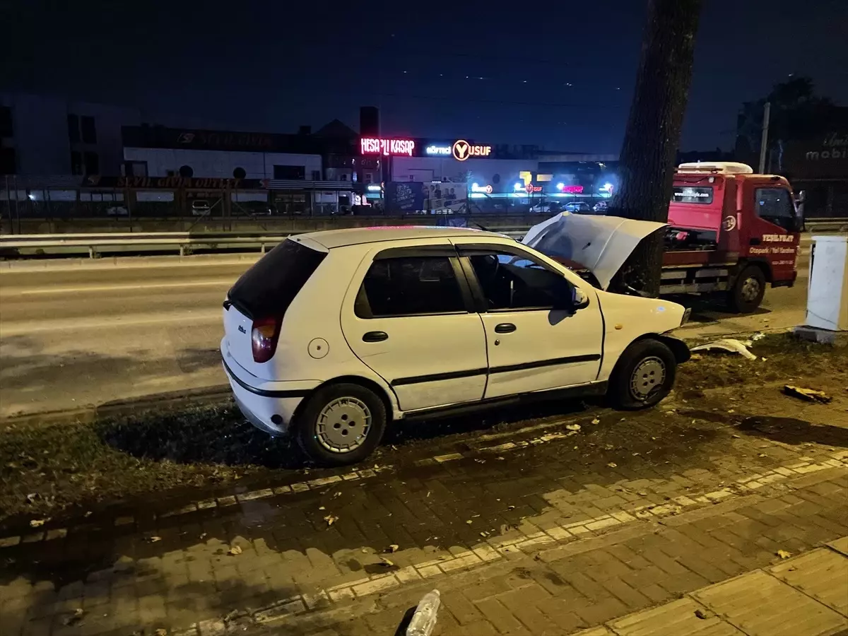 Bursa'da Otomobil Ağaca Çarptı: 2 Yaralı