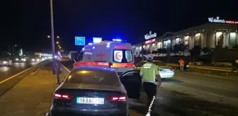 Bursa İnegöl'de Bariyere Çarpan Otomobilin Sürücüsü Ağır Yaralandı
