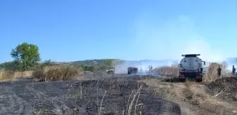 Mustafakemalpaşa'da Çalılık Alanda Yangın Söndürüldü