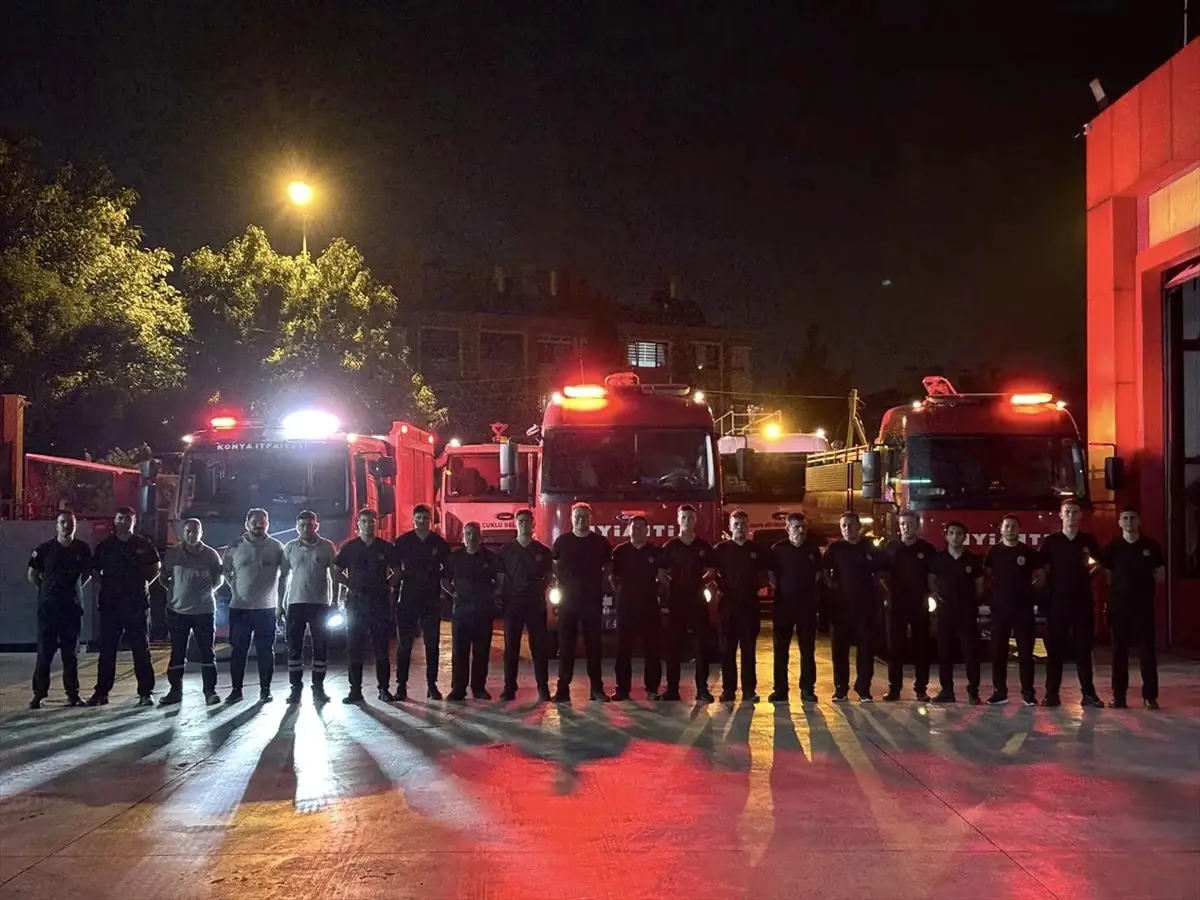 Konya Büyükşehir Belediyesi, Bursa'daki Orman Yangınlarına Destek Gönderdi